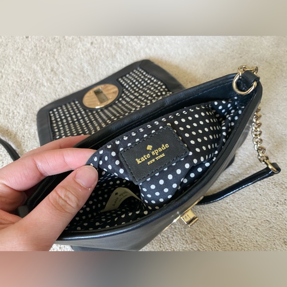 Kate Spade Black Quilted Crossbody with Gold Details - Picture 9 of 9